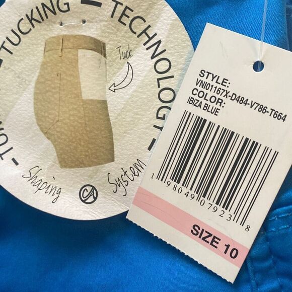 Curve Appeal NWT Tummy Tucking Shaping System Ankle Casual Pant In Ibiza Blue - Picture 7 of 7